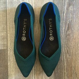 Rothy's Rare The Point Emerald Flats Women’s W7.5 Retired
